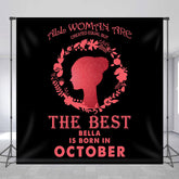 Lofaris Personalized Name Girl Floral Baby Shower Backdrop